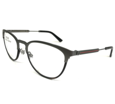 Gucci Eyeglasses Frames GG0134O 012 Brown Grey Round Green Red Striped 54-19-140 - £149.31 GBP