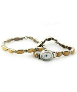 JASPER BRACELET WATCH SET Real Solid .925 STERLING SILVER 40.8 g 7.5&quot; in... - $234.56 CAD