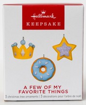 Hallmark A Few Of My Favorite Things Set of 3 Miniature Keepsake Ornament 2022 - £10.31 GBP