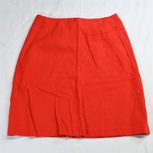 CAbi 4 Fiery Red 3219 Orange Ponte Knee Length Womens Modest Pencil Skirt - £11.76 GBP