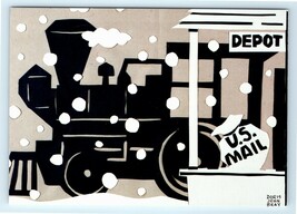 Old Fashioned Train at Depot Postcard Contest Design Winner Postcard - $5.95