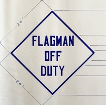 1966 Railroad Bangor Aroostook Flagman Off Duty Sign Blueprint K1 Trains... - £119.99 GBP