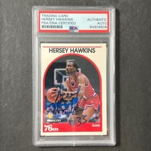 1988-89 Topps #137 Hersey Hawkins Signed Card PSA Slabbed 76ers - £35.19 GBP