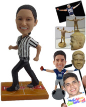 Personalized Bobblehead Female Basketball Referee Busy Ensuring Smooth Running O - £72.65 GBP