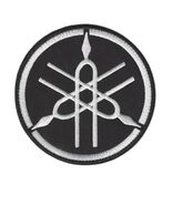 YAMAHA IRON ON PATCH 3.3&quot; Embroidered Applique Black Motorcycle Racing B... - €4,24 EUR