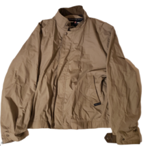 Vintage Members Only Mariner Brown Beige Jacket Size XL Regular Cotton Blend  - £23.22 GBP