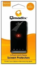 3 Pack Qmadix Anti Glare LCD Screen Protectors Fits Motorola Droid 3 - £4.67 GBP