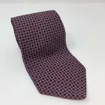 VTG Brooks Brothers Makers Checkered Red Blue Silk Tie Dress Business Suit Power - £27.37 GBP