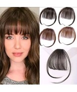 100% Clip In Women For Human Hair Neat Bangs Front Fringe Hair Dark Brown - $9.89