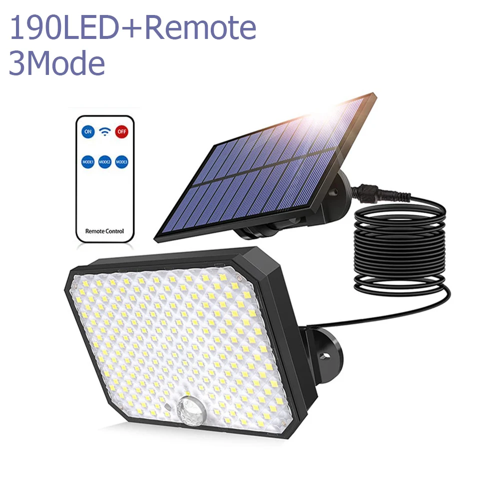 Solar House Wall Lamp Adjustable Solar Outdoor light Motion Sensor Flood Lights  - £168.72 GBP