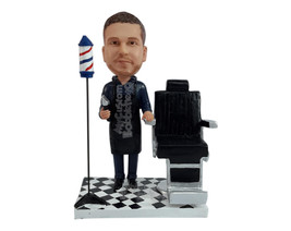 Custom Bobblehead Professional haistylist with his chair - Careers &amp; Professiona - £135.09 GBP