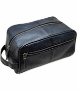 jaald Men&#39;s Genuine Leather Toiletry Bag Waterproof Dopp Kit Shaving Bag... - $55.34 CAD