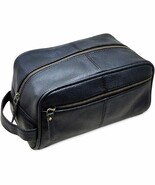 jaald Men&#39;s Genuine Leather Toiletry Bag Waterproof Dopp Kit Shaving Bag... - £31.46 GBP