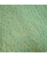 Lightweight Polyester Knit Fabric Floral on Green Background 56&quot; w x 3 2... - £11.67 GBP