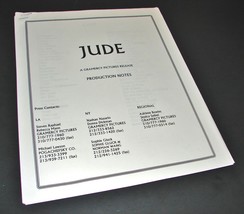 1996 JUDE Movie Press Kit Production Notes Pressbook - $14.49