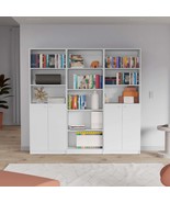 Salina 3 Piece Living Room Set with 3 Bookcases, White - $11,540.16 MXN