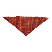 Vintage Bandana 10” Square Red Tartan Plaid Checked Handkerchief Pocket Scarf  - £14.92 GBP