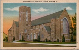 Hanover Pennsylvania First Methodist Church Linen Postcard Y19 - £3.87 GBP