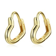 Ng silver simple retro metal love earrings gold heart buckle earrings for women wedding thumb200