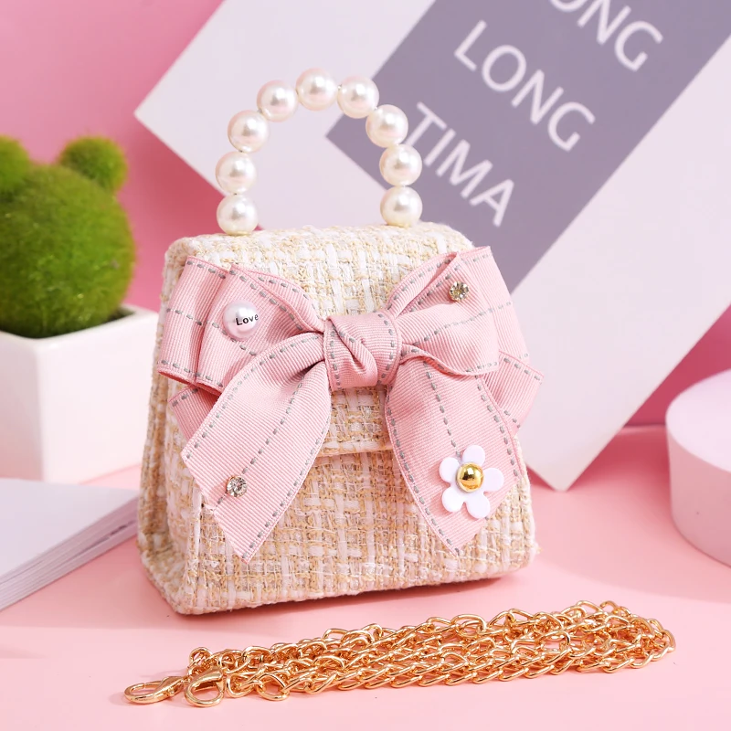 Korean Style Girls Princess Bowknot Messenger Bag Cute Kids Fashion Cros... - £22.17 GBP