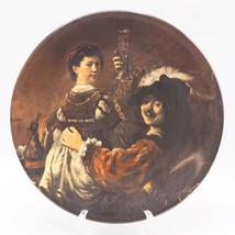 Rembrandt &amp; Saskia Vintage Dipinto a Mano Rembrandt Collettore Piastra - £38.33 GBP