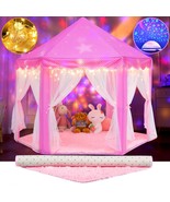 Princess Tent With Rug, Star Lights, Starry Projector Night Light For Gi... - £58.63 GBP