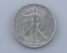 1945 Marche Liberty Argent Demi Dollar 50c (Bu ) Brilliant Uncirculated - $939.57 MXN