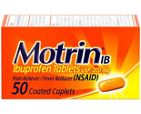Motrin IB Ibuprofen 200mg Tablets for Pain &amp; Fever Relief, 50 Ct Exp 02/... - £7.86 GBP
