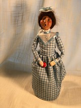 Vintage Lady Byers&#39; Choice Caroler with Croquet Ball In Blue Gingham 1999 - £35.54 GBP