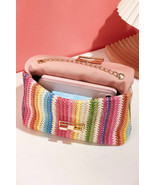 Multicolour Bohemian Woven Gold Chain Shoulder Bag - $15.73 CAD