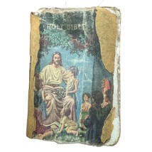 HOLY BIBLE VTG World Publishing Self Pronouncing Color Illustrated Churc... - $7.91