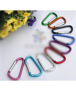 10x 1.8&quot; 5cm CARABINER D-RING SPRING BELT CLIP KEY CHAIN ALUMINUM HOOK - $6.92