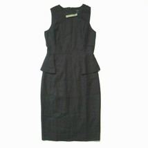 NWT J.Crew Linen Peplum in Black Sleeveless Sheath Dress 2 $168 - £41.56 GBP
