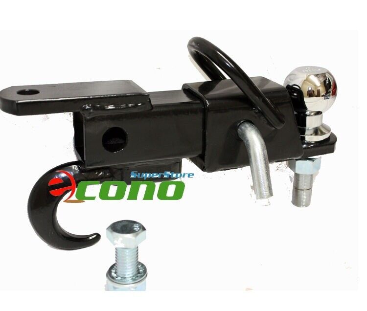 ATV 3-Way Function Receiver Hitch w/ 2&quot; Hitch Ball &amp; Tow Hook 4 Lawn Tra... - $50.48