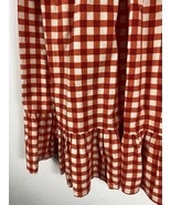 Sweet Leaf Lane Handmade Girls Dress Size 5 Prairie Gingham Check Red Pe... - $738.54 MXN