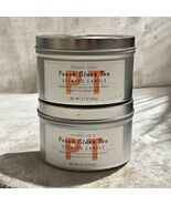 Trader Joe&#39;s Peach Black Tea Scented Soy Wax Candle 5.7 Oz. 2 Pack NEW - $328.35 MXN