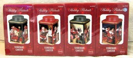 New Complete Set 4 Oneida Sakura Coca Cola HOLIDAY PORTRAIT Stoneware Ca... - £108.98 GBP