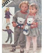 Simplicity Sewing Pattern 6562 Toddler 1-3 Skirt Pants Bag Bear Applique... - $7.91
