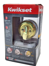 Kwikset Deadbolt Lock SmartKey 980 Polished Brass - $19.35