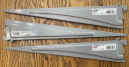 3 pk ClosetMaid Maximum Load 16&quot; Gray Heavy-Duty Steel Closet Shelf Brac... - $29.99