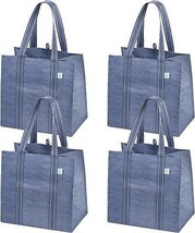 4 Pack Reusable Grocery Bags Heavy Duty Shopping Bags with Handles Bags for Shop - £36.69 GBP