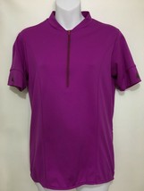 Cannondale Womens M Purple Bike Jersey 1/2 Zip Short Sleeve Cycling Made... - $33.81