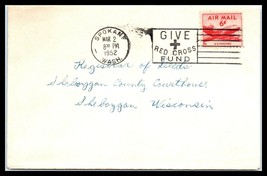 1952 US Air Mail Cover - Spokane, Washington to Sheboygan, Wisconsin O11 - £2.37 GBP