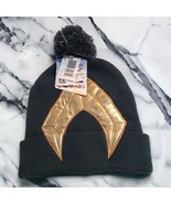 Aquaman Symbol Beanie Green Metallic Gold Justice League Hat Batman Supe... - $285.10 MXN