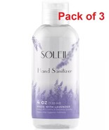 Soleil Hand Sanitizer, Made with Lavender 4 oz / 120mL (Pack of 3) Same ... - $21.10 CAD
