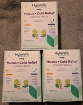 3 pack Hylands Naturals Baby Mucus + Cold Relief Combo Pack Daytime &amp; Nighttime - £27.65 GBP
