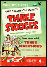 Three Stooges 3-D #2-1953-JOE Kubert Stunt Girl Art G/VG - $101.85