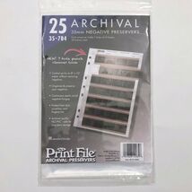 Print File 35-7B4 35mm Negative Preservers 3-hole Type Pak of 25 Sheets - $15.32 CAD