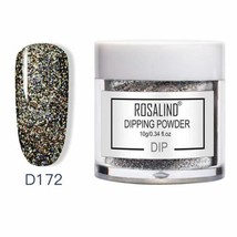 Rosalind Nails Dipping Powder - Gradient Effect - Durable - *BLACK GLITTER* - $3.00