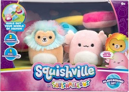 Squishmallows SQUISHVILLE PLAYGROUND PLAY SET New In Box Lion Axolotl - £12.67 GBP